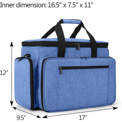 LUXJA Sewing Machine Carrying Bag with Removable Padding Pad, Travel Case for Se