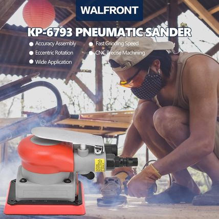 WALFRONT Pneumatic Sander Surfprep Sander 10000 RPM Air Orbit Finishing Sanding