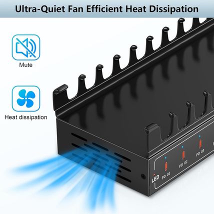 200W Fast USB Charging Station, 10 Type-C Ports A+ Grade Smart Protection Chargi