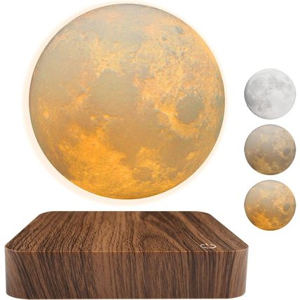 Levitating Moon Lamp, Magnetic Floating Moon Lamp Spinning Luna Night Light with