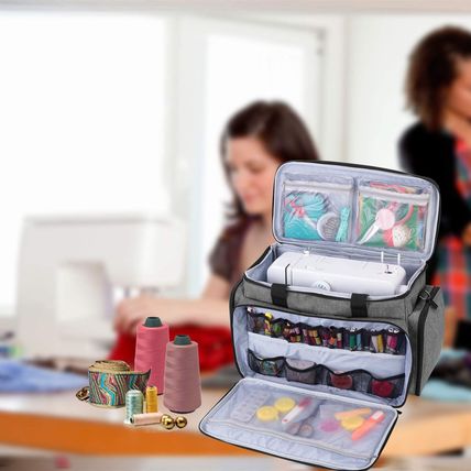 LUXJA Sewing Machine Case with Removable Padding Pad, Travel Case for Sewing Mac