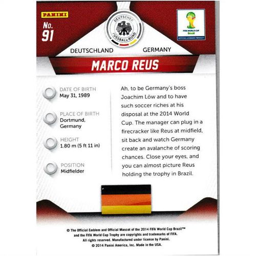 2014 Panini Prizm World Cup - #91 - Marco Reus