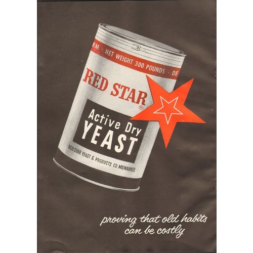 red star yeast products company 1958 active dry old habits vintage ad