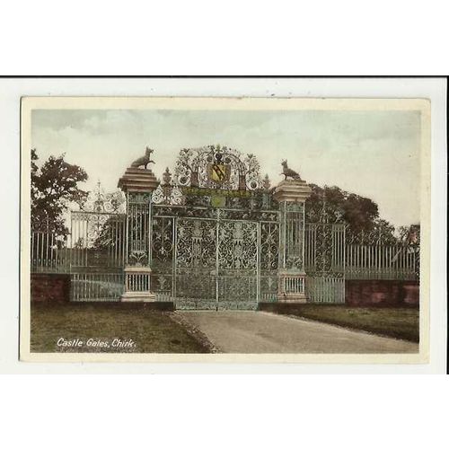 Wales CHIRK Castle Gates Postcard (11166)