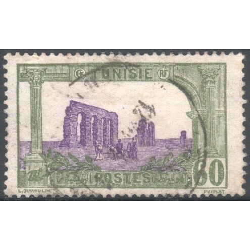 Tunisia 1920 - SG78 - 60c violet/green - Ruins Of Hadrian's Aquaduct - used