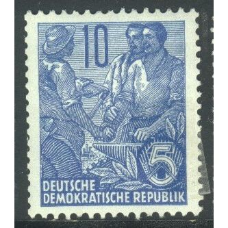 Germany 1955 - 10pf blue - Engineers - unused hinged