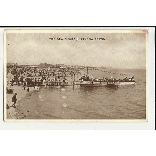 Sussex LITTLEHAMPTON Sea Shore & Pleasure Boat Postcard by Dennis