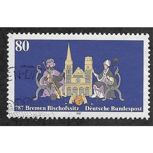 GER 1987 80pf '1200TH ANN OF BREMEN BISHOPRIC ' FINE USED (EBID60-766)