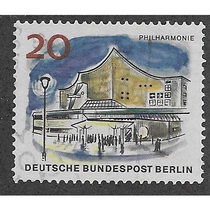 BERLIN -1965 20pf 'NEW BERLIN- PHILHARMONIC HALL' FINE USED (EBID63-196)
