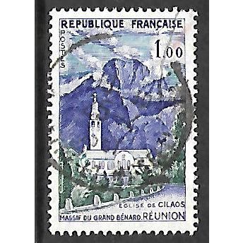FRANCE 1960 1F CHURCH GREAT BERNARD MOUNTAINS SG 1467 FINE USED#2