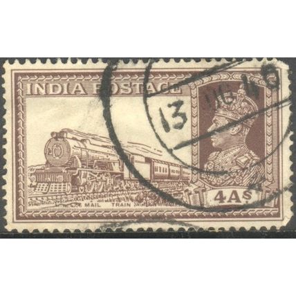 India 1937 - SG 255 - KGV1 Mail Train 4a brown - used 5