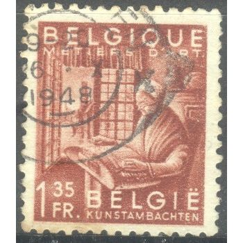 Belgium 1948 - SG1219 - 1f.35c brown - Woman Making Lace - used 16