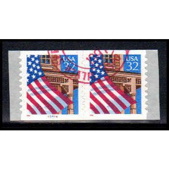 Used 2915A 32c U.S. Flag Over Porch Very Fine CNP Left 45444 10x10 PA1760