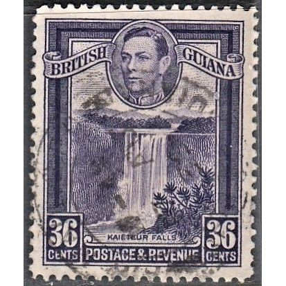 BRITISH GUIANA, 1938-52 36c George VI, SG 313 (Scott 235a), used