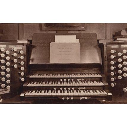 Organ at St Johns Church Lowestoft Suffolk Bach Antique Old Real Photo Postcard