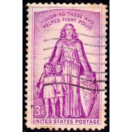 USA 1957 Fight Polio 3c Used Stamp