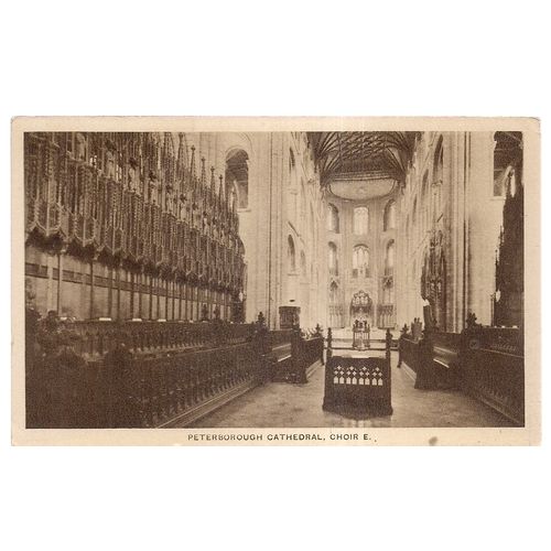 PETERBOROUGH CATHEDRAL choir E. early 20th c. unused. postcard Geo.C.Caster =