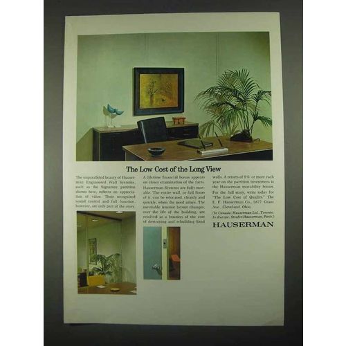 1967 Hauserman Signature Partition Ad - Low Cost