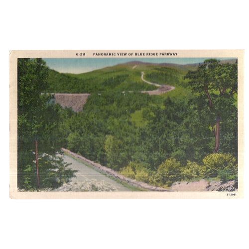 BLUE RIDGE PARKWAY, VIRGINIA, USA. unused vintage postcard