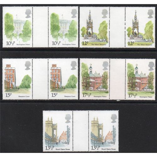 Great Britain 1980 London Landmarks Gutter Pairs Unmounted Mint NHM SG 1120-1124