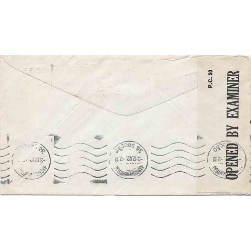 Canada War Issue 1942 Winnipeg to Switzerland, Red Cross Logo, CENSORED, coupon