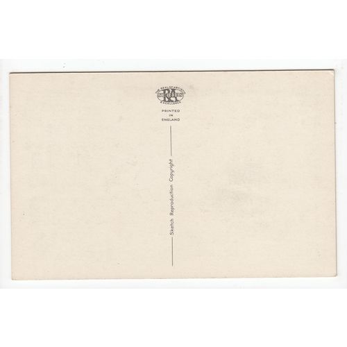 A Living Room Milton's Cottage Chalfont St Giles Sketch Postcard Buckinghamshire