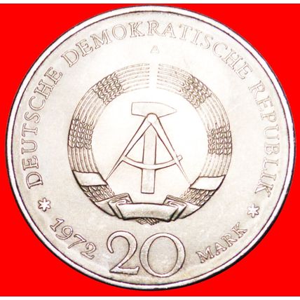 SCHILLER (1759-1805): GERMANY★20 MARK 1972 UNC MINT LUSTER★LOW START★NO RESERVE!