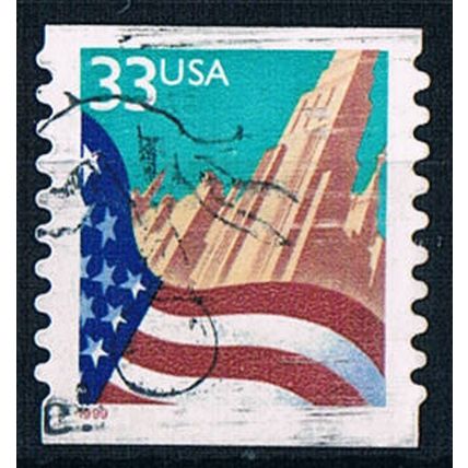 USA 1999 SG3565 usa25 Flag And Skyscrapers 33c Used Stamp