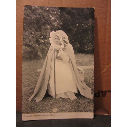 MOTHER FINCH, WARWICK PAGEANT, unused antique postcard =