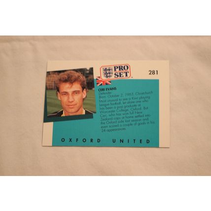 Ceri Evans 1990/91 Pro Set NO. 281