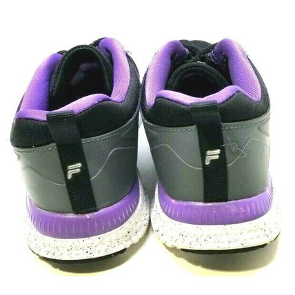 Women's Fila Memory Outreach Athletic Running Shoes Black Purple Size 9 (G25)