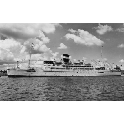 SS Aronda British India Ship Karachi Service Real Photo Postcard