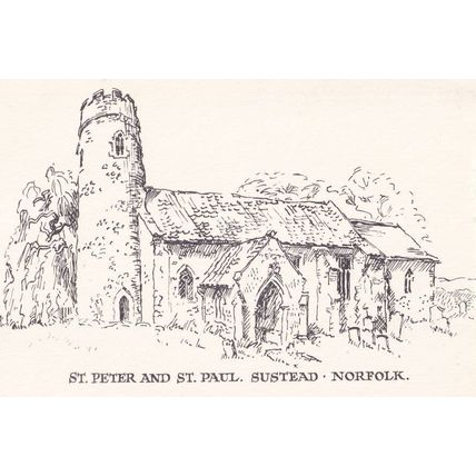 St Peter & Paul Church Sustead Norfolk Postcard