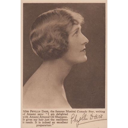 Phyllis Dare Advertising Amani Oil Shampoo Antique Postcard