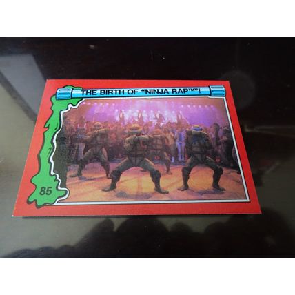 1991 Topps Teenage Mutant Ninja Turtles II Card # 085 Birth Of "Ninja Rap" (SB)