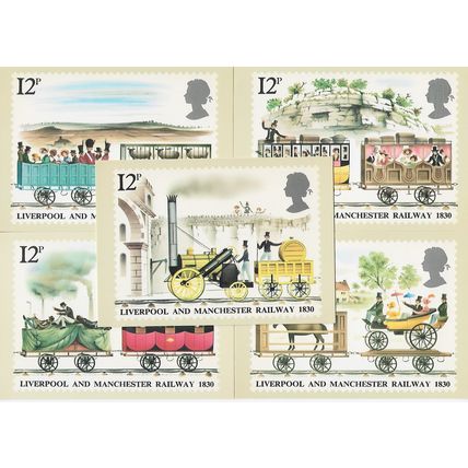 GB 1980 March PHQ M set of 5 Liverpool & Manchester Railway Anniversary