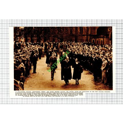 Wellington College Crowthorne Berkshire Mr HW House - 1952 Cutting