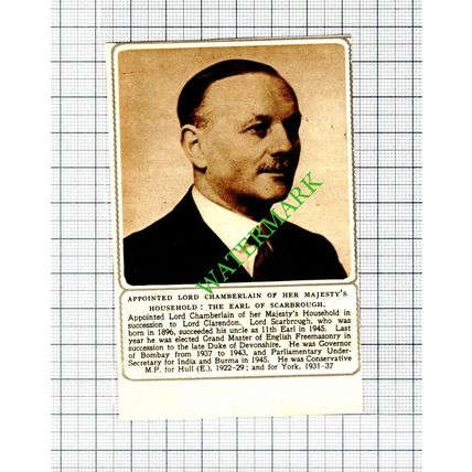 The Earl Of Scarborough - 1952 Small Cutting