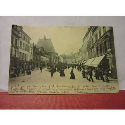 DEUX, FRANCE used antique postcard. Eure-et-Loir 1904 pm #