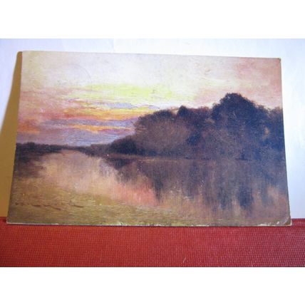 'AT EVEN TIDE' by Prof. Van Hier used antique postcard Davidson Bros 1904 pm =