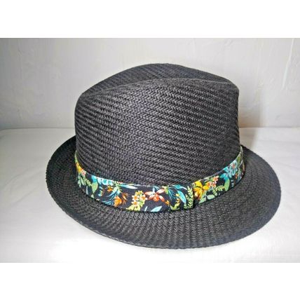 Fedora Style Classy Hat! Gentleman's Hat! Tropical Flowers on band - Fast Ship!