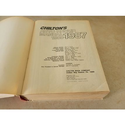 Vintage Chilton's Auto Repair Manual 1980 - 1987