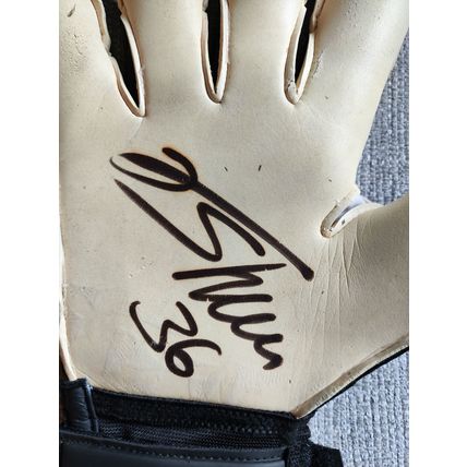 Genuine, Signed/Autographed, Football Gloves, James Shea - Size 10, Luton Town