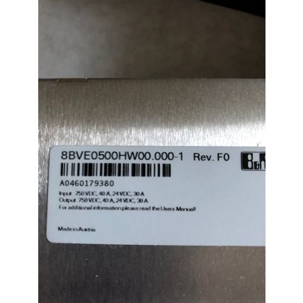 NEW B & R 8BVE0500HW00.000-1 ACOPOSMULTI E0500,50 AMP 24 VDC EXPANSION MODULE,AC