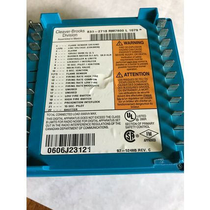 Cleaver Brooks 833-2718,Cleaver Brooks DIVISION 833-2718 RM7800L 1079,EB