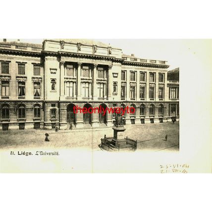 Liege, L'Universite, Belgium, Postcard, 1910s?