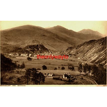 Beddgelert And Snowdon, Wales, 7077 Photochrom Postcard