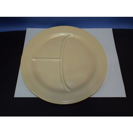 Rare Vintage 1930s Fiesta 12" Ivory White Divided Compartment Plate Fiestaware