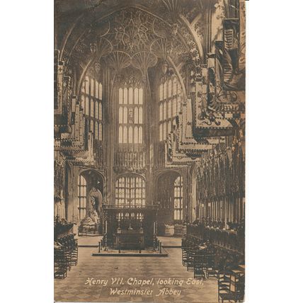 PC21023 Henry VII Chapel Looking East. Westminster Abbey. 1925