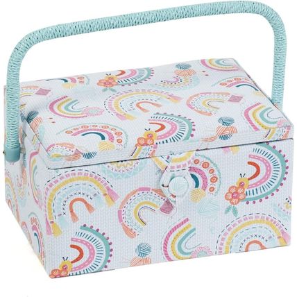 HobbyGift Medium Sewing Box - Rainbow - Crafts Sewing Storage